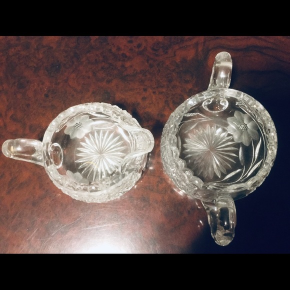 ***BEAUTIFUL*** VINTAGE THICK HEAVY SUGAR & CREAMER SET - Picture 1 of 1